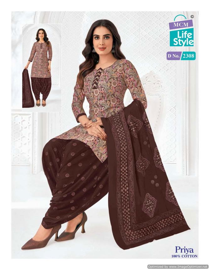 Priya Vol 23 By MCM Lifestyle Daily Wear Printed Cotton Dress Material Wholesale Market In Surat